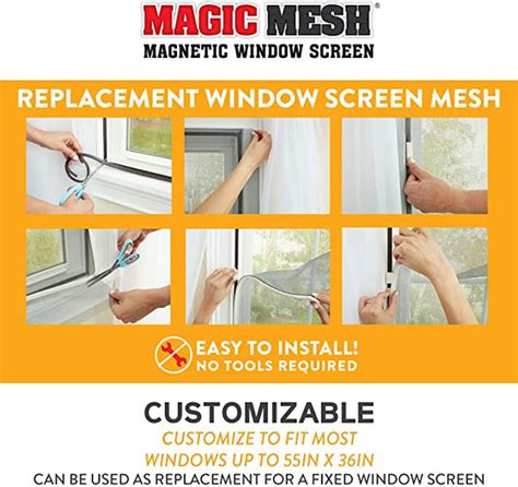 Magic mesh magnetic window screen